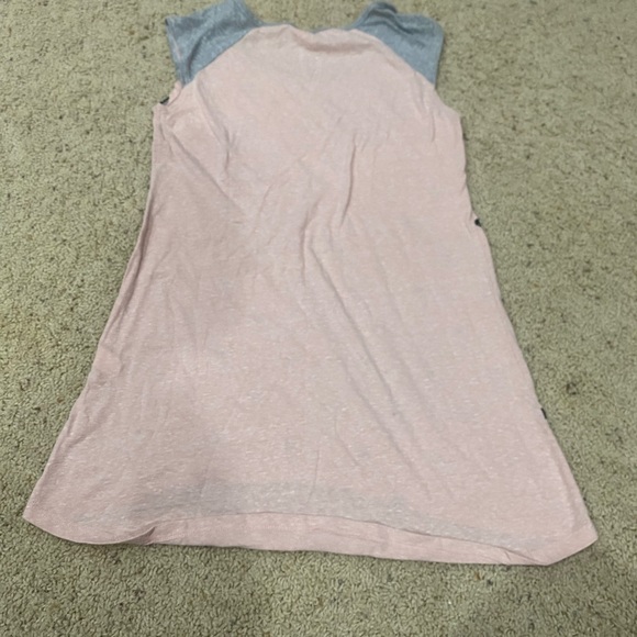 Self Esteem Pink Heart Print Raglan Top Size Small Casual Tee - Picture 6 of 7